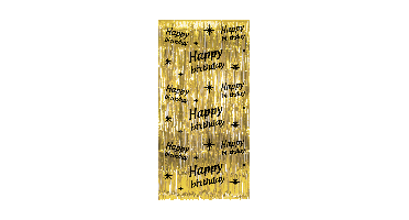 Deurgordijn happy birthday 200 x 100 cm