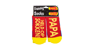 Funny socks papa held op sokken