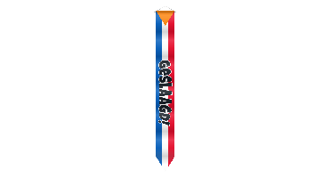 Wimpel geslaagd rood-wit-blauw