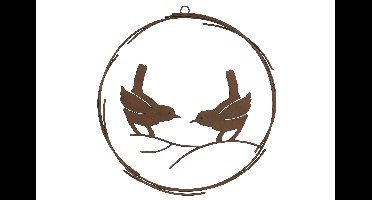 Decostar Countryfield Wandversiering Birdy roest