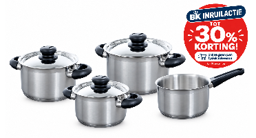 BK Karaat+ 4-delige pannenset
