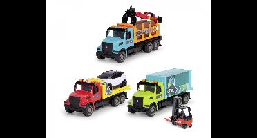 Dickie Toys Zware Road Trucks, 3-assorti