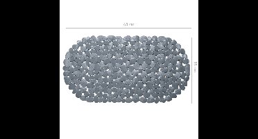 Wicotex Badmat antislip- grijs 68x35cm