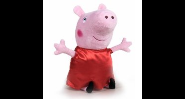Peppa Pig Pluche Peppa Pig knuffel rode outfit 31 cm