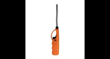 Flame Classics Gasaansteker - flexibele hals - BBQ/keuken/haard aansteker - oranje - 27 cm