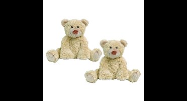 2x stuks happy Horse beige pluche knuffelbeer Boogy 35 cm