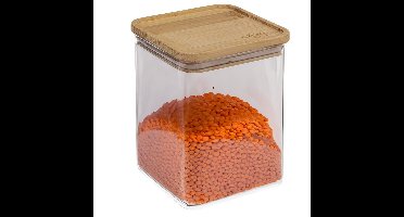 5Five - Keuken opslag voorraadpot - Berlino - kunststof/bamboe - 1000 ml - voedsel