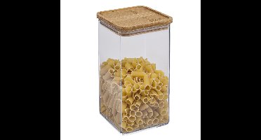 5Five - Keuken opslag voorraadpot - Berlino - kunststof/bamboe - 1500 ml - voedsel