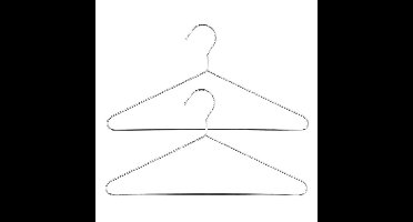 5Five Kledinghangers - 10x - metaal - chrome - 21 x 40 cm