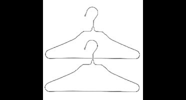 5Five Kledinghangers - 20x - metaal - grijs - 39 x 22 cm - kleerhangers