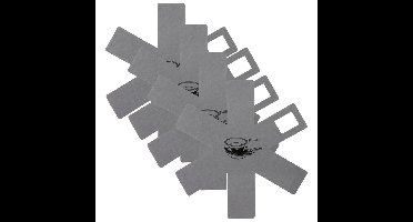 5Five Pannenschermers - 4x - grijs - vilt - 38 cm - stapelbeschermers voor pannen