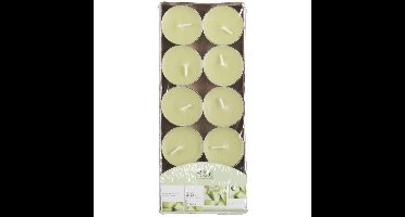 Arti Casa Geurtheelichtjes - 10x stuks - meloen - lichtgroen - was - 3,5 uur