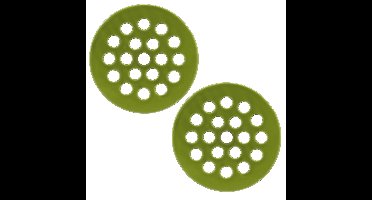 Bloemenschikker voor in vaas - 2x - bloemverdeler - Dia 10 cm - groen - vaas raster - dolomiet