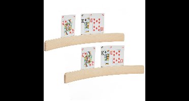 Engelhart Speelkaarthouder - 2x - hout - 35 cm