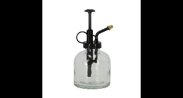 Esschert Design plantenspuit/vernevelaar - helder glas/zwart - 16 cm