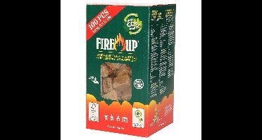 Fire-up Barbecue aanmaakblokjes - 100x - bruin - reukloos - niet giftig - BBQ