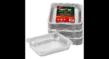 Fire-Up Grillschalen - 18x st - 32 x 26 cm - aluminium - barbecue rooster - BBQ grillplaten
