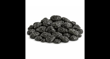 Home & Styling decoratie stenen - 650ml - groot - antraciet mix - hobby steentjes