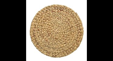 Placemat - gevlochten - D35 cm - naturel - rond - bohemian style - onderlegger