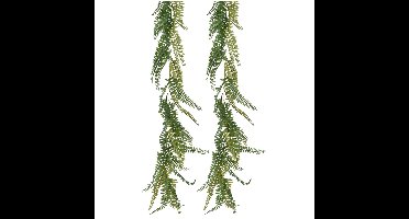 Planten slinger - 2x - varen - kunstplant - groen - 180 cm