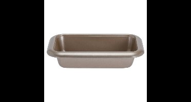 Rechthoekige bakvorm/cakevorm met anti-aanbak laag zilver 28 x 18 cm
