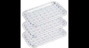Set van 5x stuks barbecue grillschalen rechthoekig 11 x 18 cm
