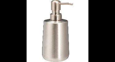 Zeeppompje/dispenser Artistic - rvs - zilver - 8 x 17 cm - 300 ml