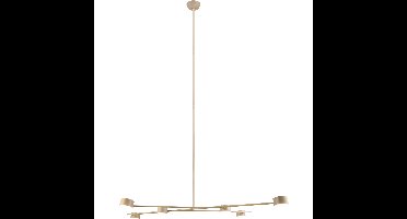 LED Hanglamp - Trio Select Coda - 6 Lichtpunten - GX53-fitting - Draaibaar - Hoogte Aanpasbaar - IP20 - Warm Beige - Metaal