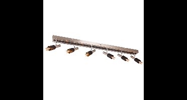 LED Plafondspot - Trio Select Ikaris - 6 Lichtpunten van 4.5 Watt - Dimbaar - Aanpasbare Lichtkleur - IP20 - Mat Nikkel - Metaal