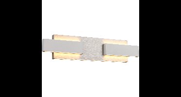 LED Wandlamp - Musterring Rivera - 1 Lichtpunt van 25 Watt - Dimbaar - Aanpasbare Lichtkleur - Geheugenfunctie - Nachtlamp - Up-and-down Verlichting - Afstandsbediening - Mat Nikkel - Metaal