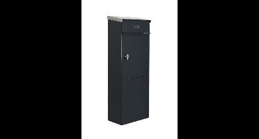 SafePost Tiamat 855 vrijstaande brievenbus staal - antracietgrijs/RVS dak