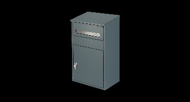 SafePost PK9004PZ XL pakketbrievenbus met profielcilinderslot - antracietgrijs