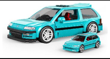 Hot Wheels Speed Series Mattel Brick Shop Building Set 1/32 Custom '90 Honda Civic EF
