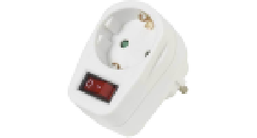 Vivanco Schuko adapter met schakelaar (22396)