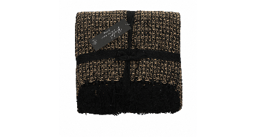 Jens Living Plaid Loek Gerecycled Katoen - Zwart