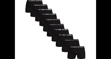 Mario Russo Herenboxers - Zwart - Katoen - 10 pack