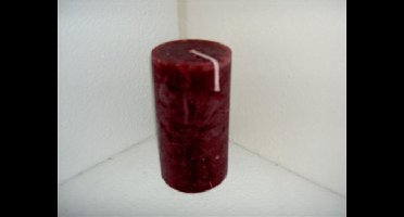 Rustieke kaars middel / Rood