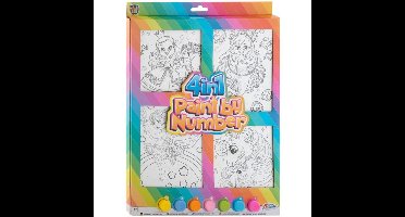 Schilderen Op Nummer Canvas Set 4 In 1 Princessen