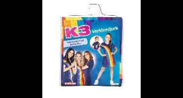 K3 Jurk Regenboog Blauw 6-8 Jaar