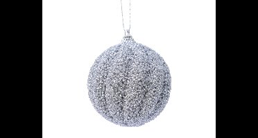 Decoris Kerstbal Foam 8cm Zilver