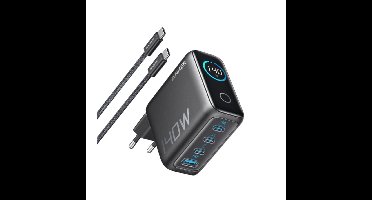 Anker Zolo 140W Charger 4-Port PD 3.1 with smart display 3C1A 1xUSB-C cable Oplader