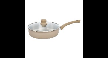 5Five braadpan Paris - D28 cm - RVS - aluminium - beige/zilver