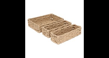 5Five Kast/badkamer opbergmandjes - set 3x stuks - 3 formaten