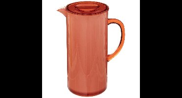 5Five Sapkan/schenkkan karaf met deksel - rood - 1950 ml - kunststof