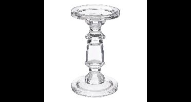 Atmosphera kaarsen kandelaar - voor stompkaarsen - glas - 19 cm
