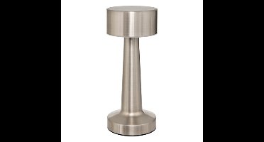 Atmosphera portable tafellamp Caracas - zilver - draadloos - H21 cm