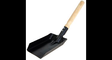 Barbecue/BBQ schep - zwart - metaal - 37 cm - briketten