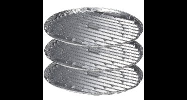 BBQ Collection Grillschalen - 12x stuks - ovaal - 35 cm