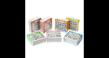 Bingokaarten - 10x blok 500 vellen - nrs 1-75 - bingoblok - 10 x 10 cm