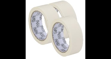Black & Decker Afplaktape/schilderstape - 3x - wit - 36mm x 25m - voor binnen/buiten